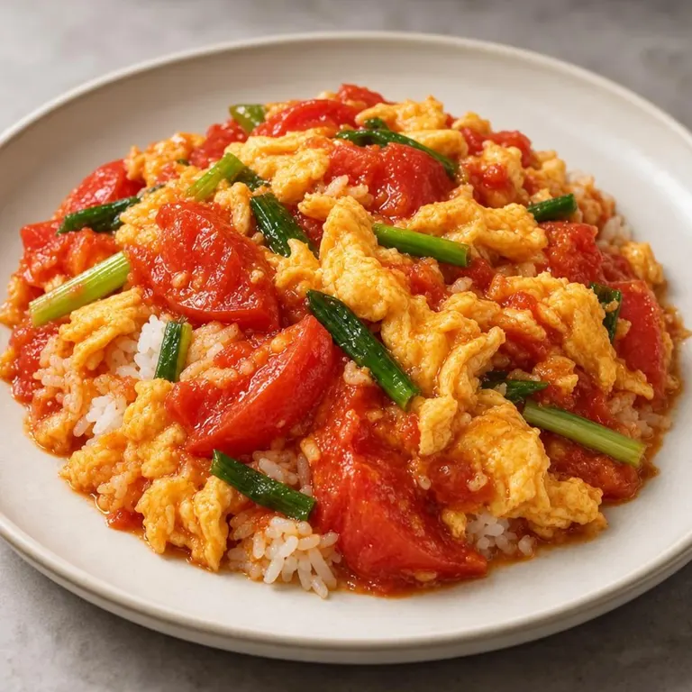 Tomato & Egg Stir-Fry with Rice