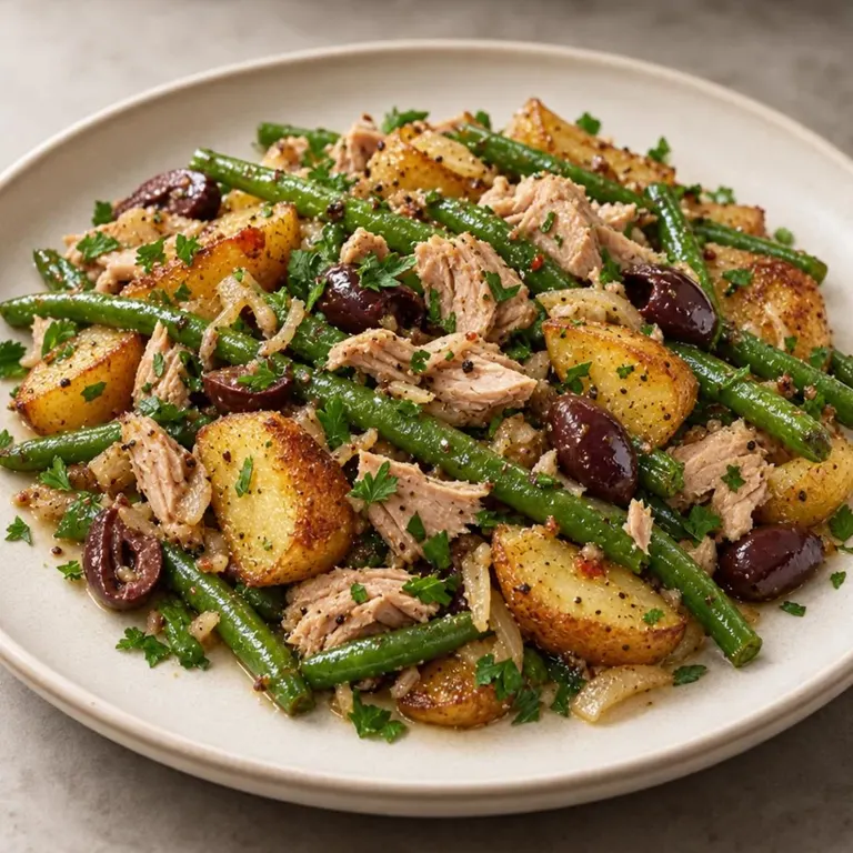 Tuna, Potato & Green Bean Skillet