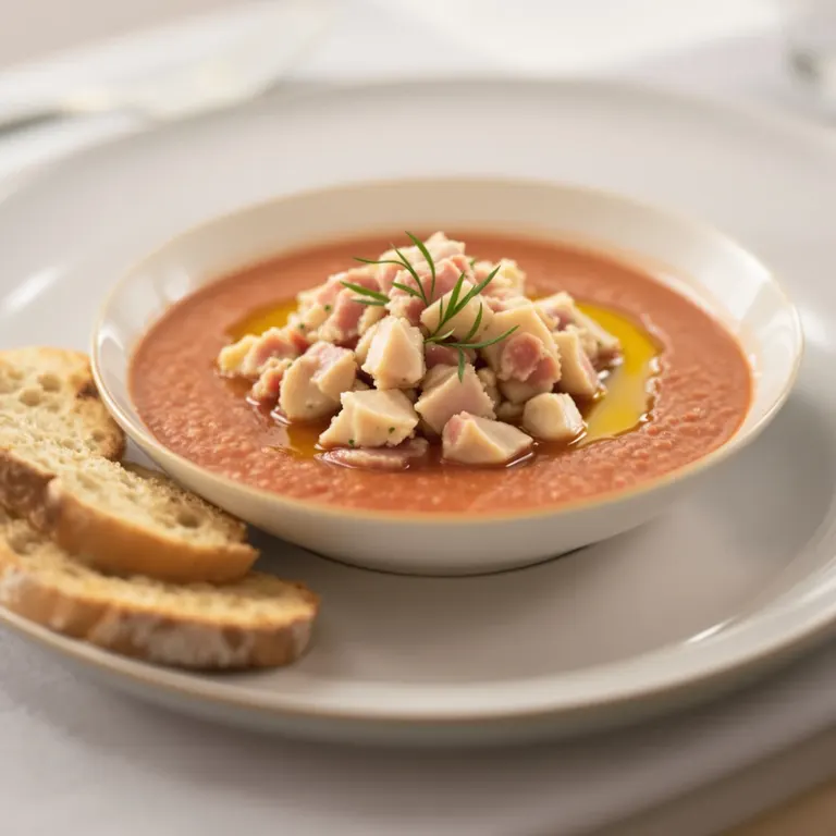 Tuna salmorejo plate
