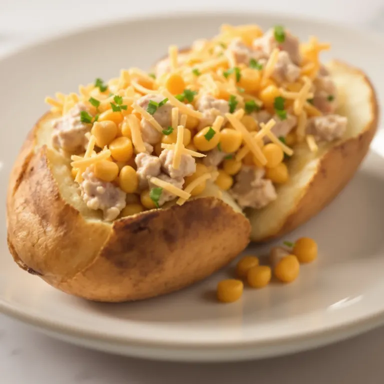 Tuna & corn baked potato