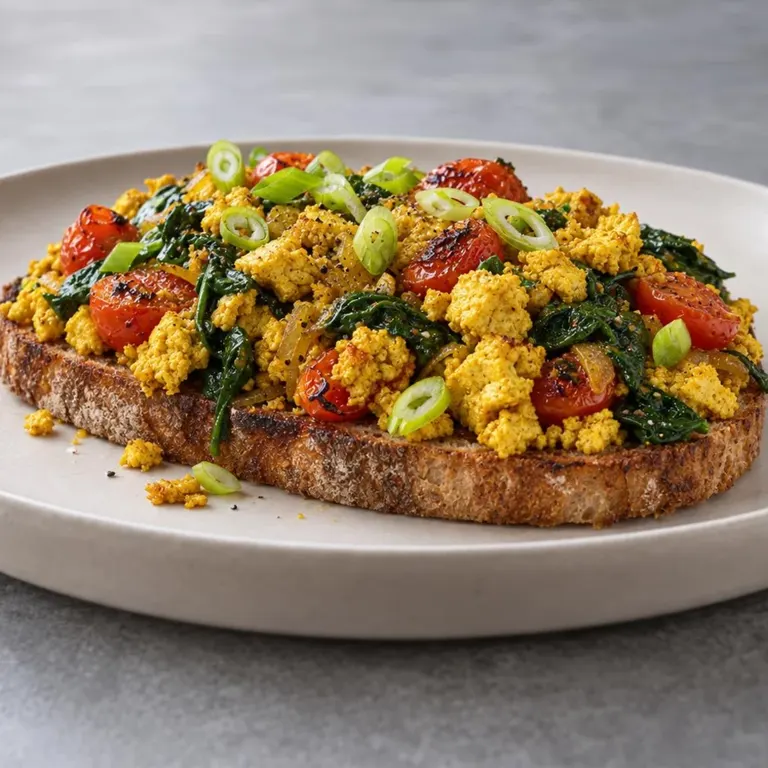 Turmeric Tofu Scramble on Toast