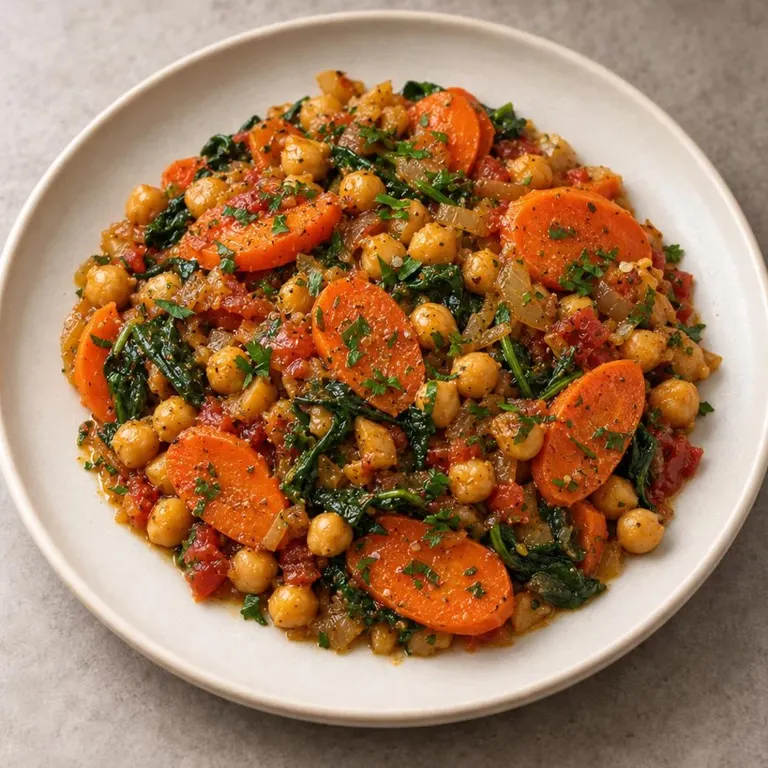 Chickpea carrots skillet