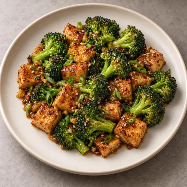 Tofu broccoli skillet