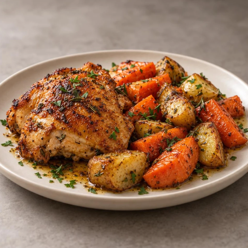 Chicken with carrots and potatoes