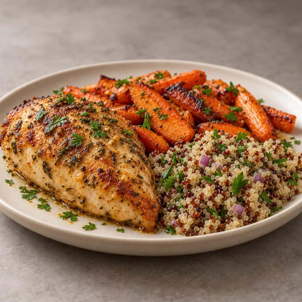 Chicken with carrots and quinoa